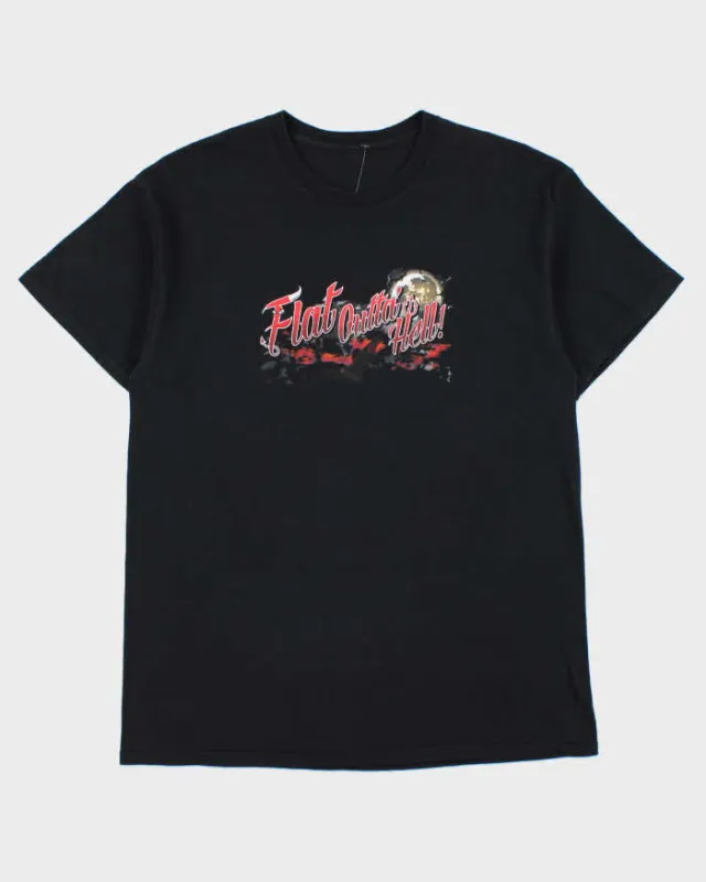 Vintage Y2K 00s Big Rig Trucks Flat Outta' Hell Heavyweight Crewneck T-Shirt - L made by Rokit
