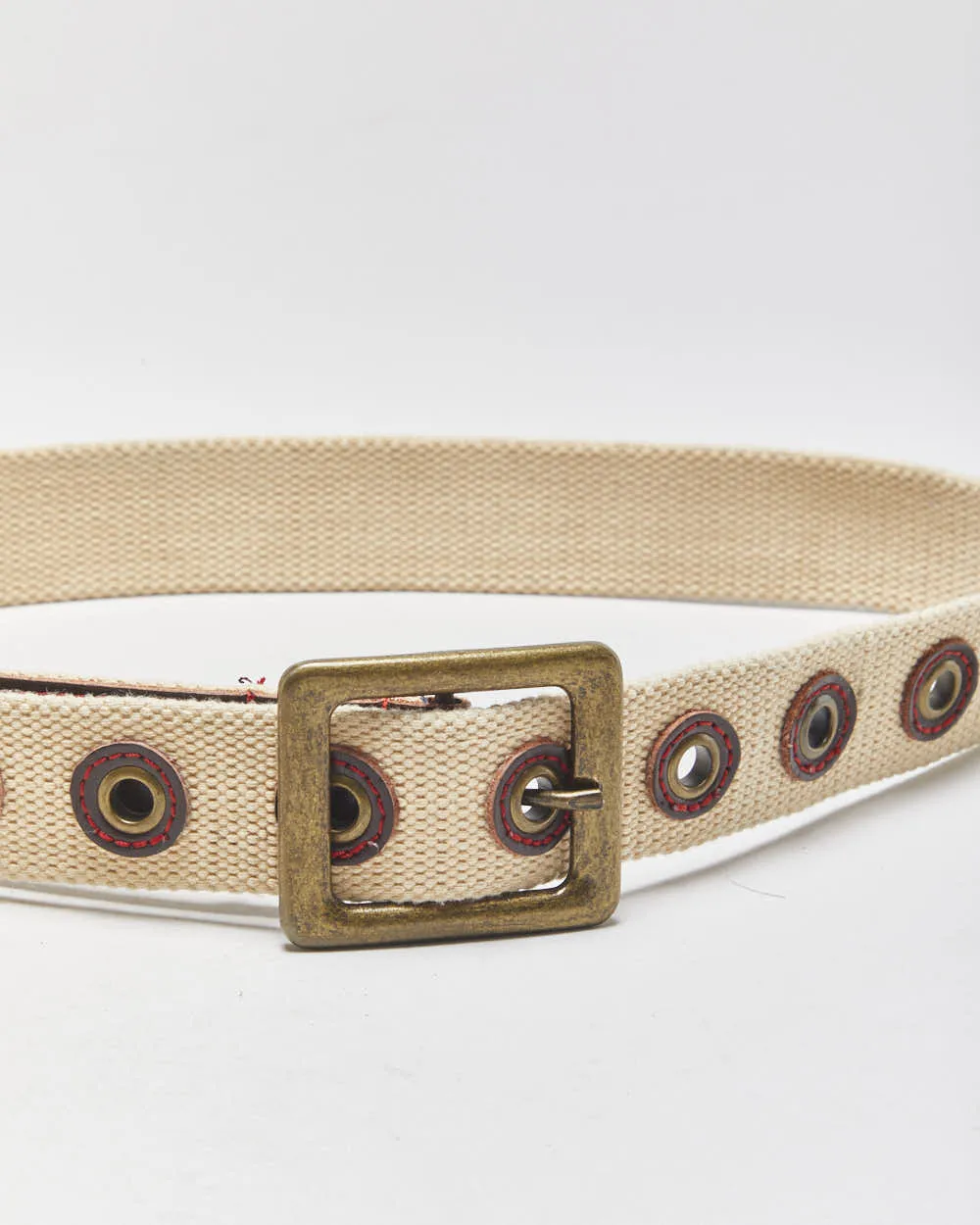 Vintage Y2K 00s Tough Jeans Inc. Canvas Brass Buckle Belt - W28-W38 sold by Rokit product image thumbnail 4