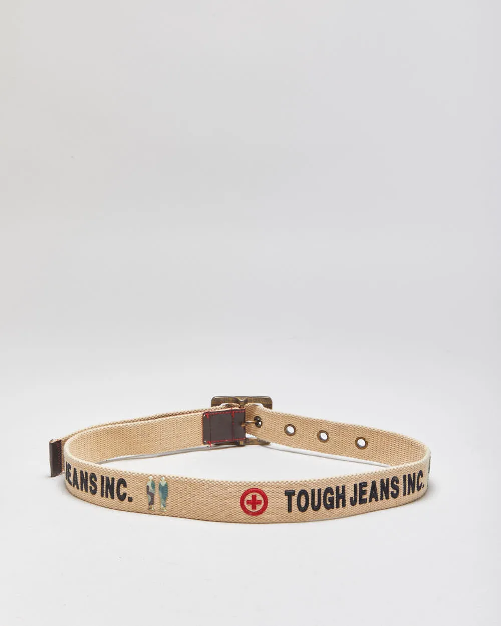 Vintage Y2K 00s Tough Jeans Inc. Canvas Brass Buckle Belt - W28-W38 sold by Rokit product image thumbnail 3