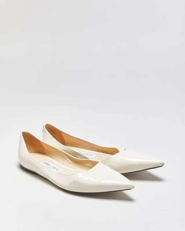Jimmy Choo Patent Leather Point Ballet Flats - UK3.5 made by Jimmy Choo