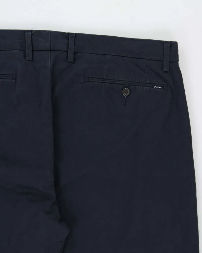 Vintage Polo Ralph Lauren Navy Stretch Straight Fit Casual Chino Trousers - W35 L30 sold by Rokit product image thumbnail 4