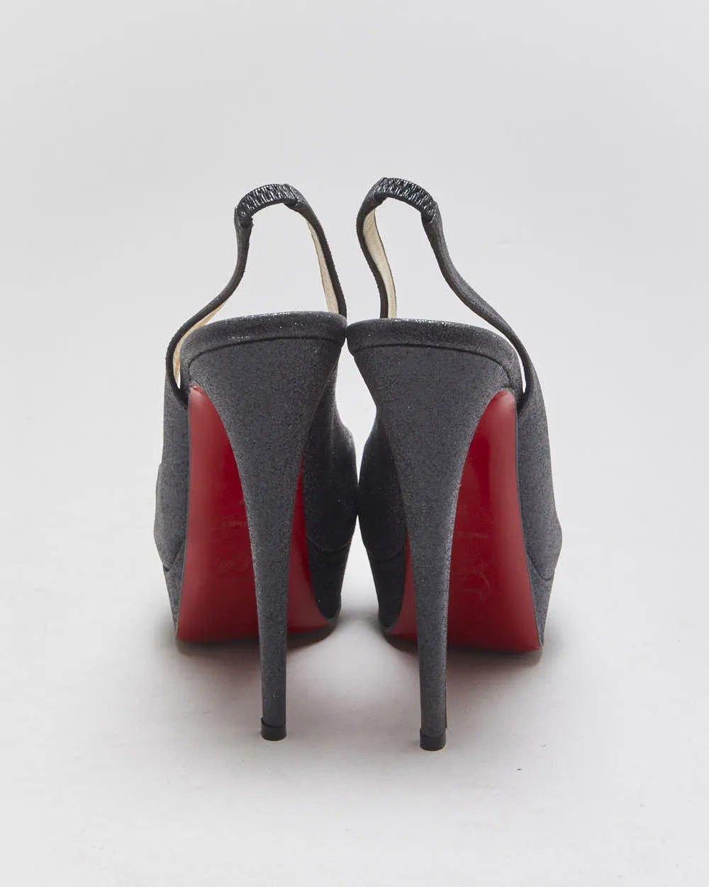 Christian Louboutin Lady Peep Slingback Glitter Platform heels - UK4 sold by Rokit product image thumbnail 4