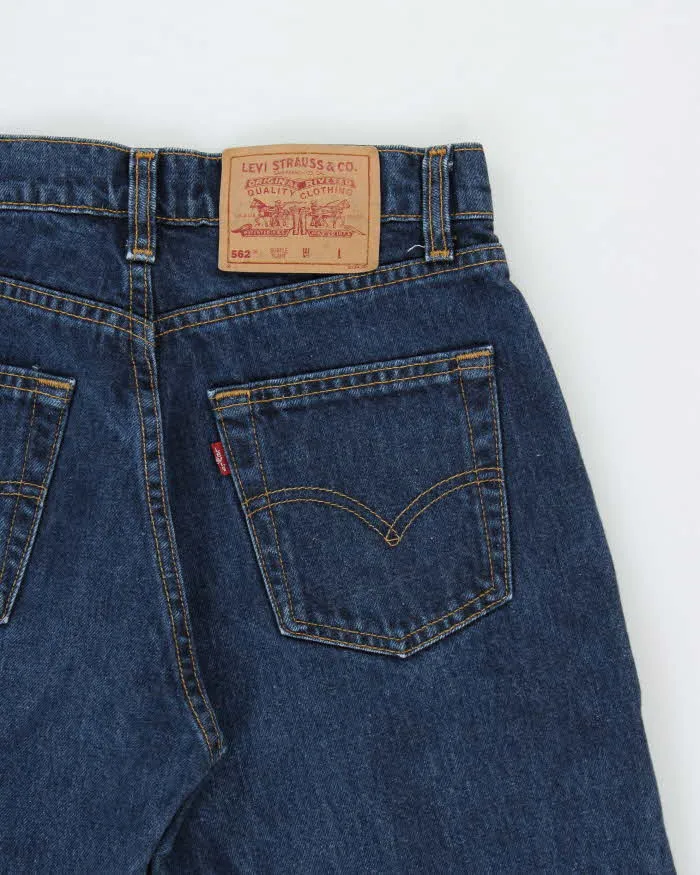Vintage 1994 Levi's 562 Batwing Made In Canada Mid-Rise Dark Denim 'Subtle Flare' Bootcut Jeans - W28 L32 sold by Rokit product image thumbnail 4