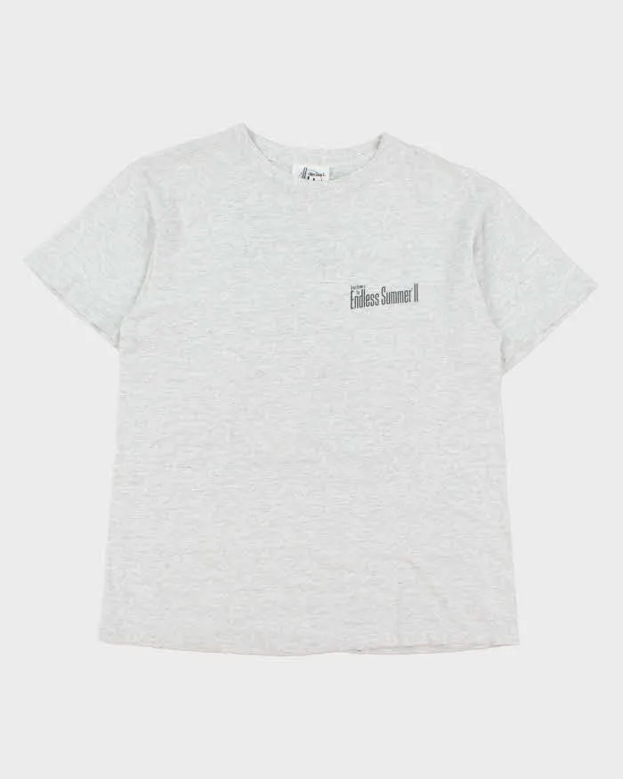 Vintage 1994 Bruce Brown's 'The Endless Summer II' Surfing Doc Grey Marl Heavyweight Made In USA Single Stitch Crewneck T-Shirt - L sold by Rokit