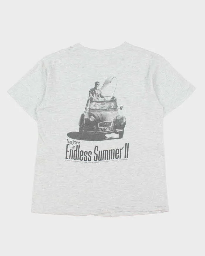 Vintage 1994 Bruce Brown's 'The Endless Summer II' Surfing Doc Grey Marl Heavyweight Made In USA Single Stitch Crewneck T-Shirt - L sold by Rokit product image thumbnail 2