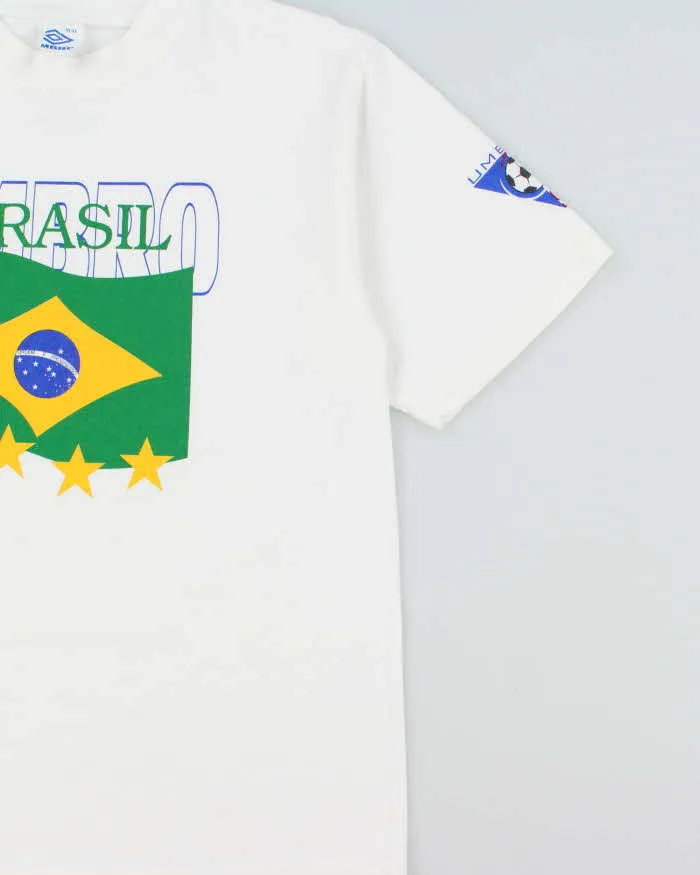 Vintage Umbro 1998 World Cup Brasil Futbol Heavyweight Crewneck T-Shirt - L sold by Rokit product image thumbnail 3