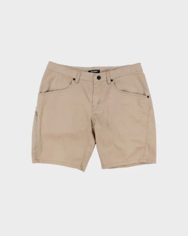 SS2020 Arc'teryx Khaki 'Phelix 9.5' Canvas Straight Leg Technical Shorts - W32 made by Arc'teryx