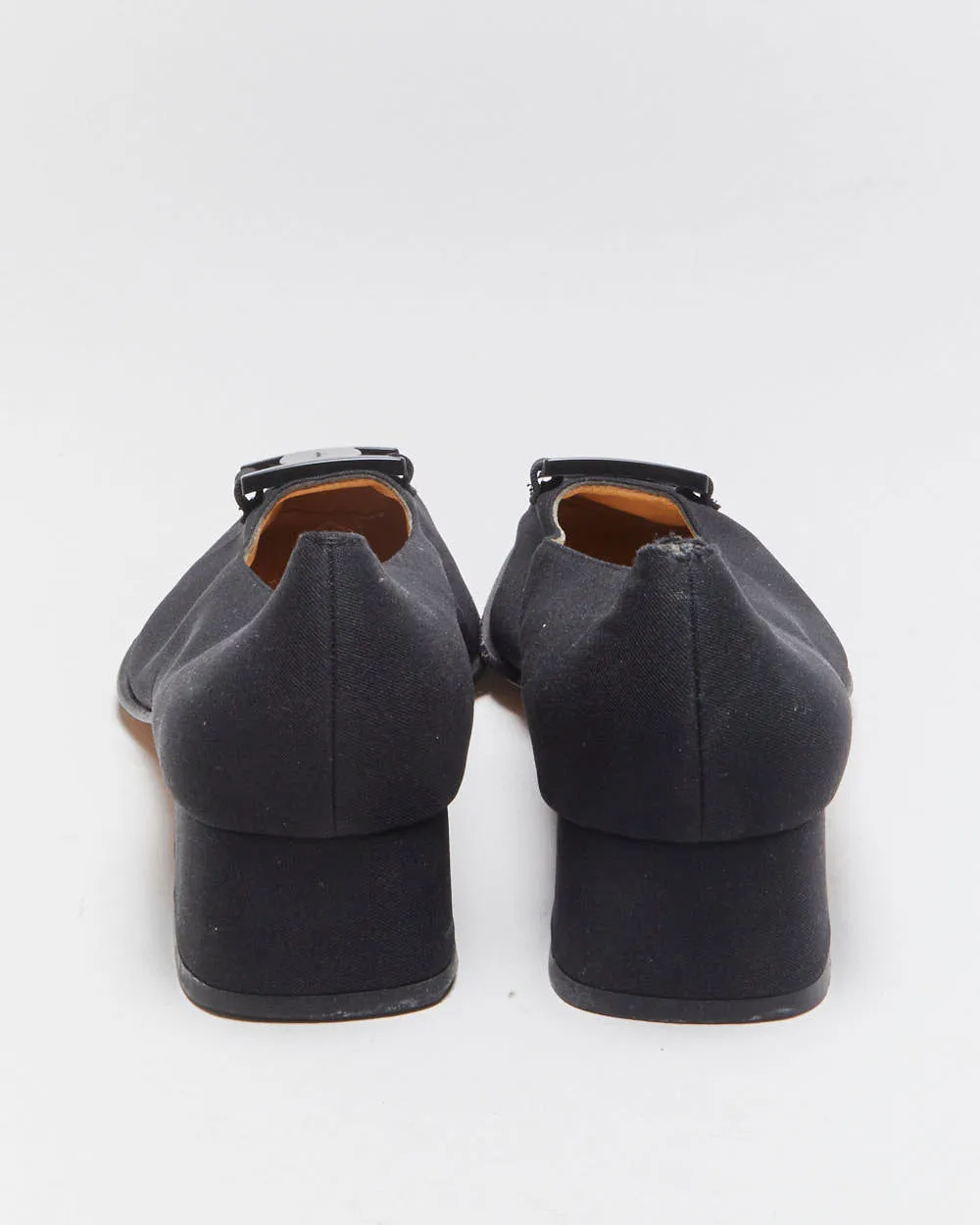 Vintage Salvatore Ferragamo Fabric Square Hoe heeled Shoes - UK6 sold by Rokit product image thumbnail 4