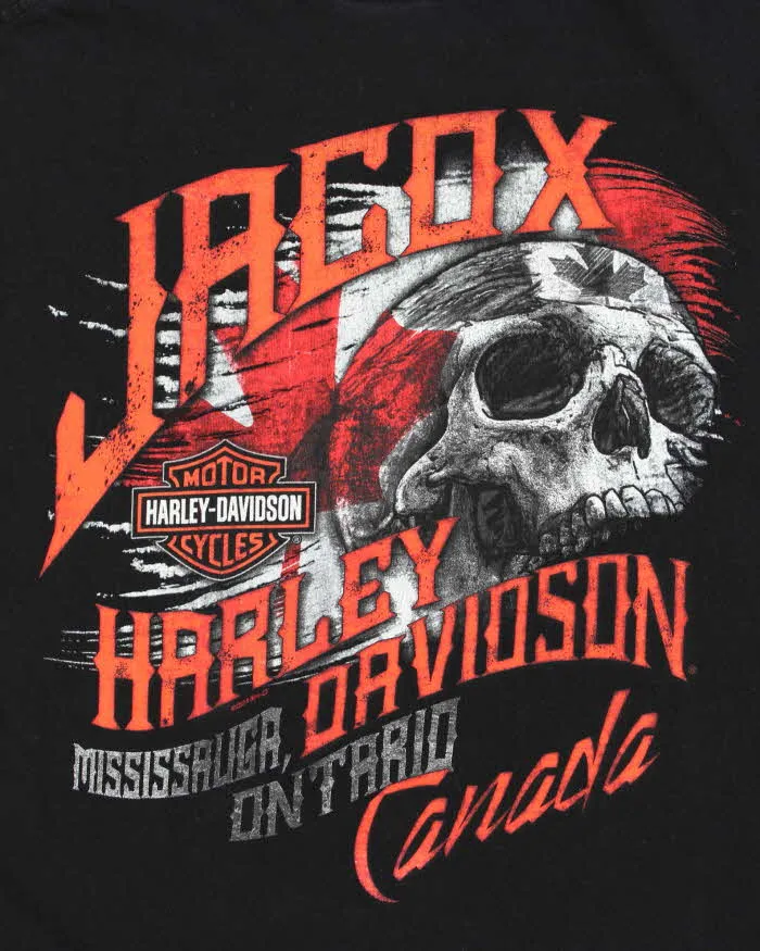 Vintage Harley Davidson Jacox Mississauga Ontario Heavyweight Crewneck T-Shirt - L sold by Rokit product image thumbnail 4