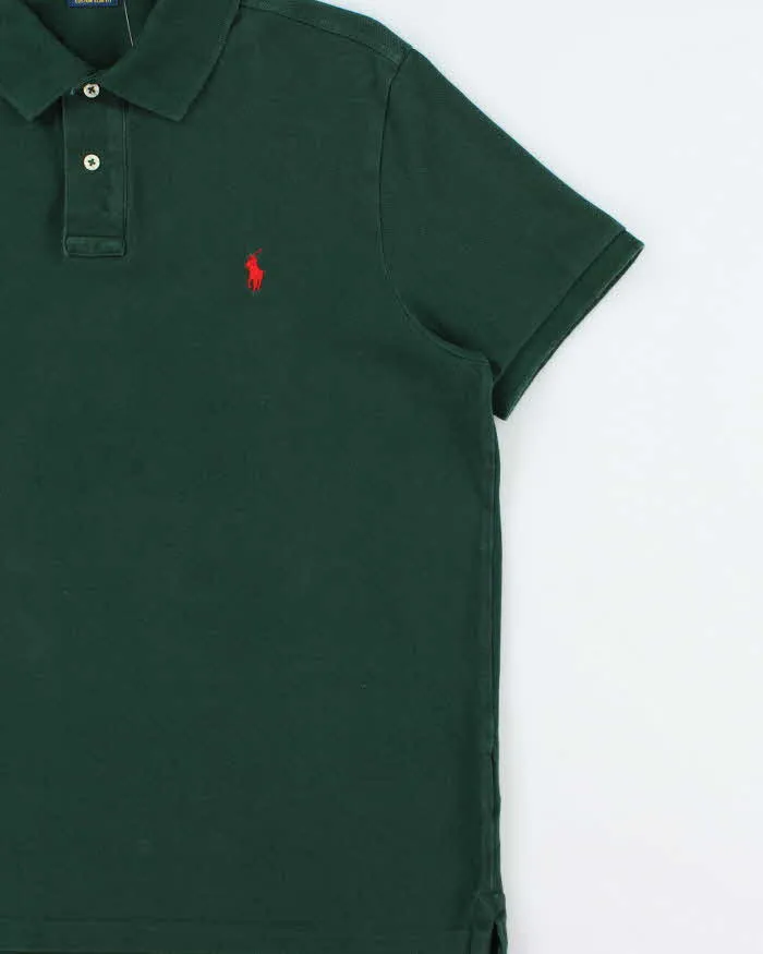 Vintage Polo Ralph Lauren British Racing Green Custom Slim Fit Short Sleeve Polo Shirt - L sold by Rokit product image thumbnail 3
