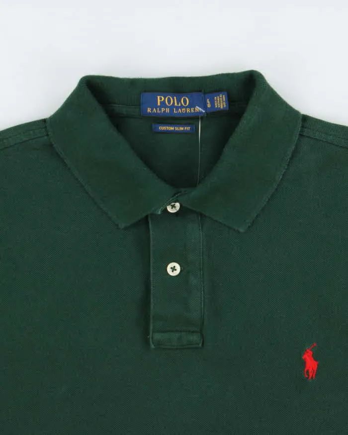 Vintage Polo Ralph Lauren British Racing Green Custom Slim Fit Short Sleeve Polo Shirt - L sold by Rokit product image thumbnail 5