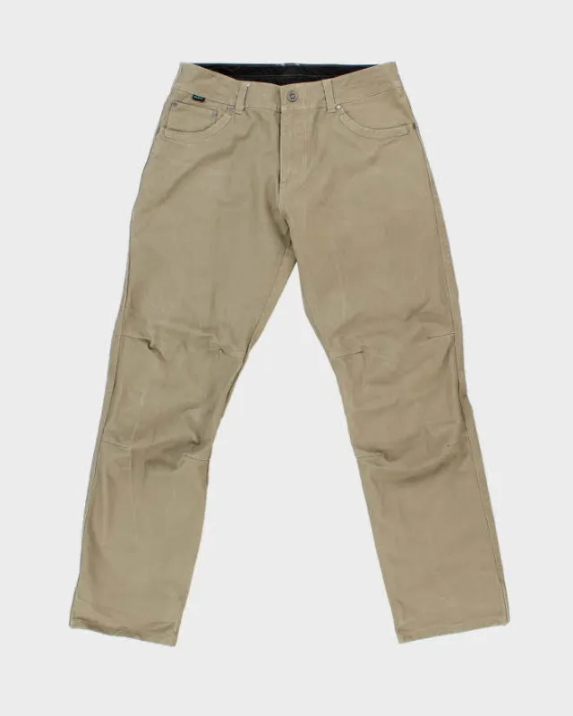 Khul Khaki 'Rydr' Heavyweight Patina Dye Canvas Straight Leg Hiking Trousers - W33 L32 made by Rokit
