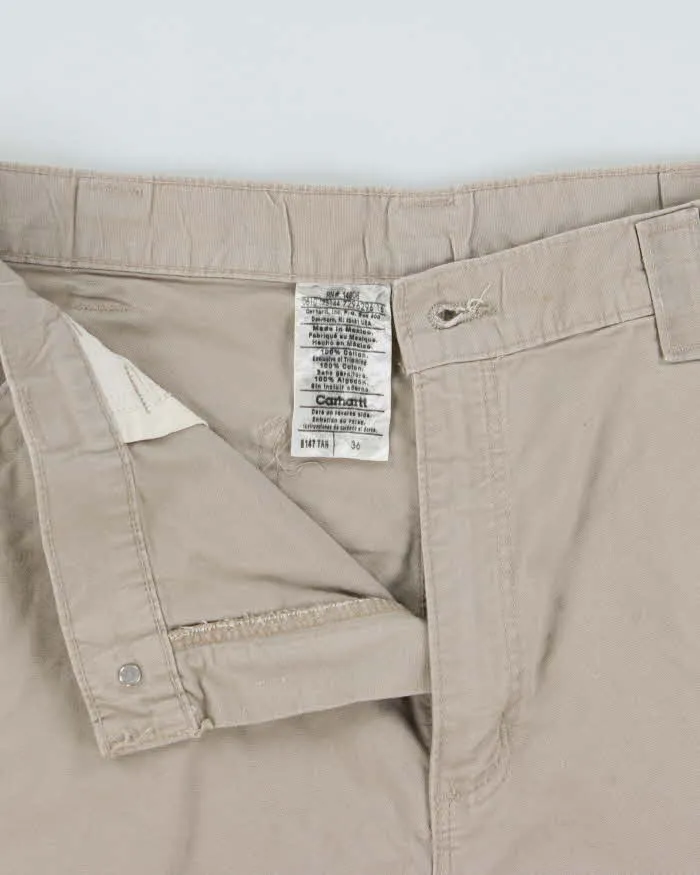 Vintage Carhartt B147 Tan Canvas Loose Original Fit Carpenter Shorts - W36 sold by Rokit product image thumbnail 5