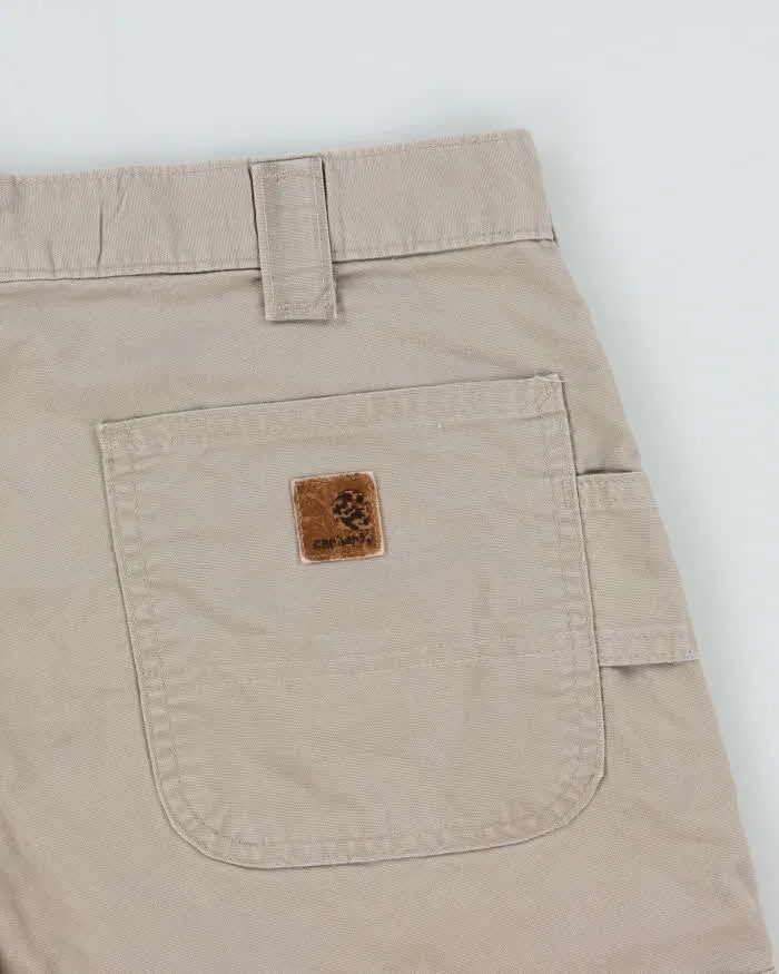 Vintage Carhartt B147 Tan Canvas Loose Original Fit Carpenter Shorts - W36 sold by Rokit product image thumbnail 4