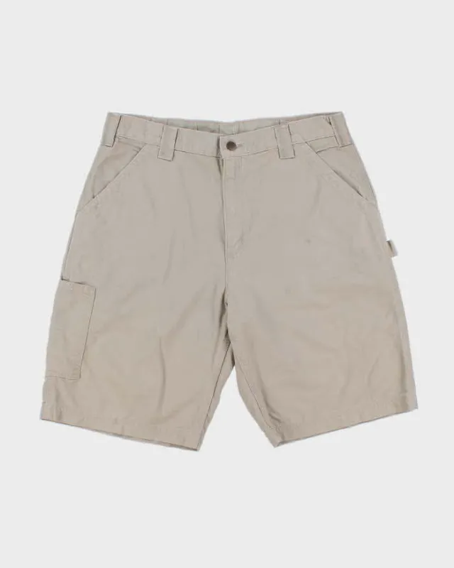 Vintage Carhartt B147 Tan Canvas Loose Original Fit Carpenter Shorts - W36 made by Carhartt