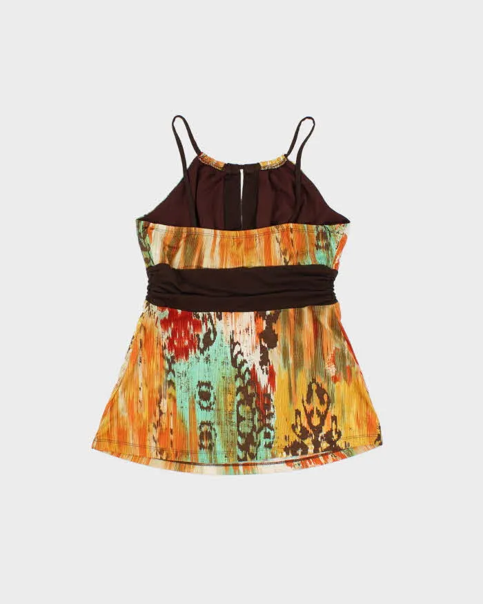 Vintage Y2k 2000s Le Chateau Key Hole Cut-out Abstract Animal Print Key Top - S sold by Rokit product image thumbnail 2