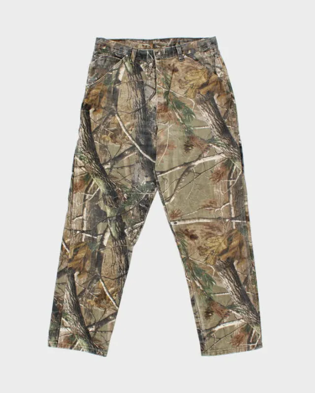 Vintage Y2K 00s Wrangler Pro Gear Realtree Camo Relaxed Fit Denim Carpenter Jeans - W34 L31 made by Wrangler