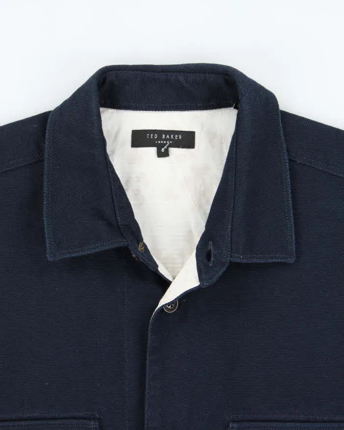 Ted Baker Navy Canvas Denim Long Sleeve Over Shirt - L sold by Rokit product image thumbnail 5