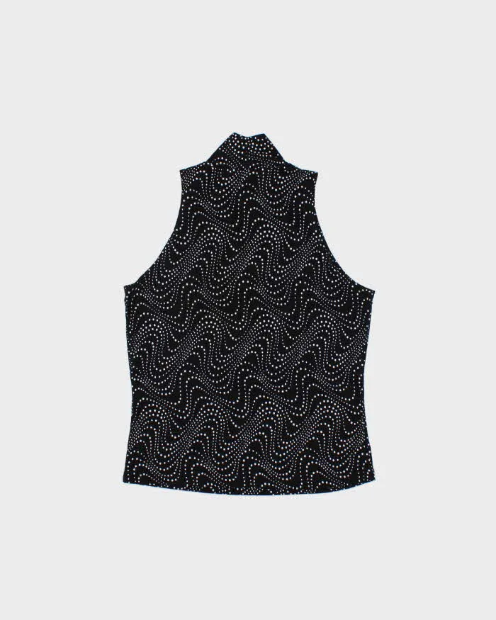 Vintage 1990s Bleeker & McDougal Spotty Polka Dot High Neck Top - M sold by Rokit product image thumbnail 2