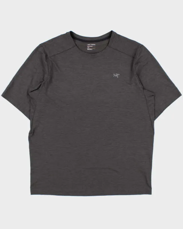 Arc'teryx Grey Marl 'Cormac SS' Crewneck 3M Bird Toque Technical T-Shirt - L made by Arc'teryx