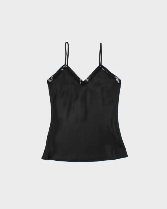Vintage 1990s Pepper Sequin Trim Satin Cami Top - S made by Rokit