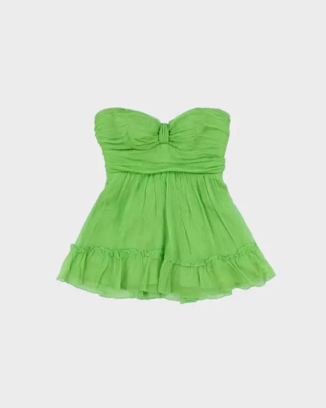 Vintage Y2k 2000s Bebe Strapless Chiffon Floaty Top - S made by Rokit
