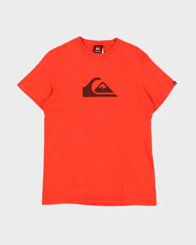 Vintage Y2K 00s Quiksilver Coral Heavyweight Crewneck T-Shirt - M made by Rokit