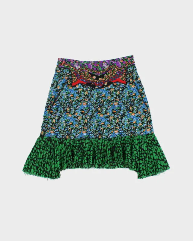 Coach 1941 S/S 2016 Floral Silk Patchwork Applique Skirt - XXS made by Coach
