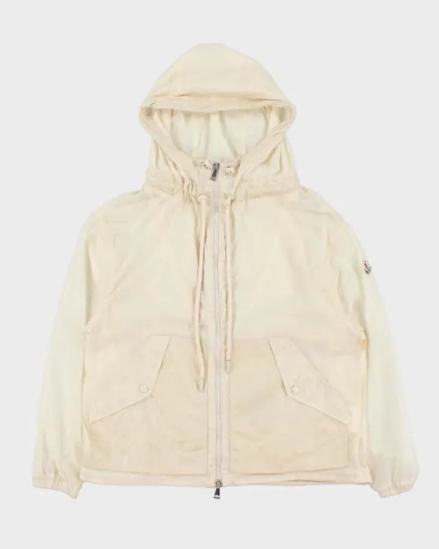 SS2023 Moncler Cream Women's Lightweight Shell Windbreaker Jeribe Jacket - XS made by Moncler