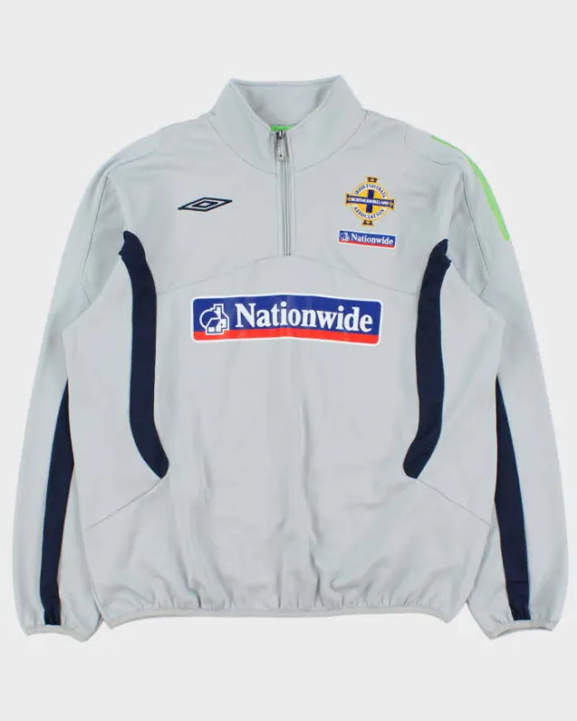 Vintage 2006 Y2K Umbro Northern Ireland Soft Shell Quarter-Zip Football Training Fleece - XL made by Umbro