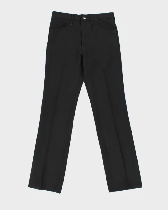 Vintage 1990s Wrangler Black Sta-Prest High-Rise Bootcut Trousers - W31 L34 made by Wrangler