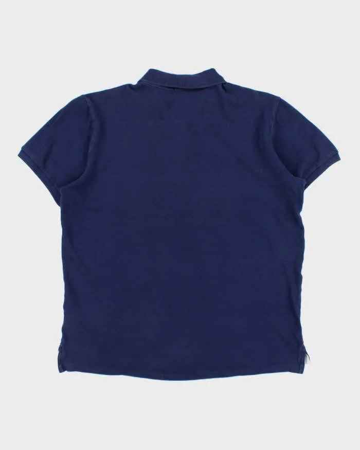Vintage Polo Ralph Lauren Navy Embroidered Spell Out Classic Fit Short Sleeve Polo Shirt - M sold by Rokit product image thumbnail 2
