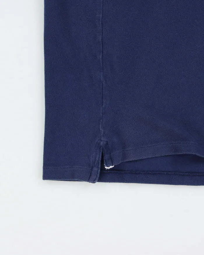 Vintage Polo Ralph Lauren Navy Embroidered Spell Out Classic Fit Short Sleeve Polo Shirt - M sold by Rokit product image thumbnail 4