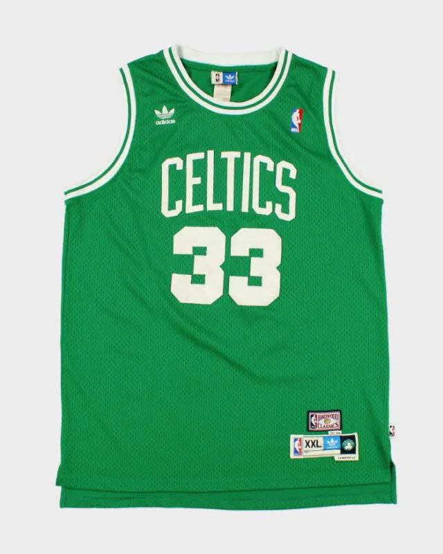 Vintage '06 Adidas Originals x Hardwood Classics Boston Celtics 1987-88 Larry Bird #33 NBA +2 Stitched Swingman Jersey - XXL made by Rokit