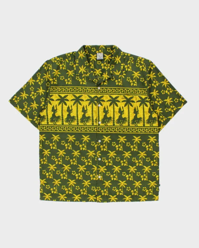 Vintage 1990s Ocean Pacific OP Shell Hawaiian Aloha Shirt - L made by Rokit