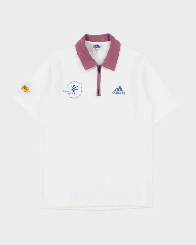 Vintage 2001 Adidas IAAF Athletics World Championships Embroidered Short Sleeve Waffle Polo Shirt - M made by Adidas
