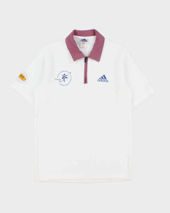 Vintage 2001 Adidas IAAF Athletics World Championships Embroidered Short Sleeve Waffle Polo Shirt - M sold by Rokit
