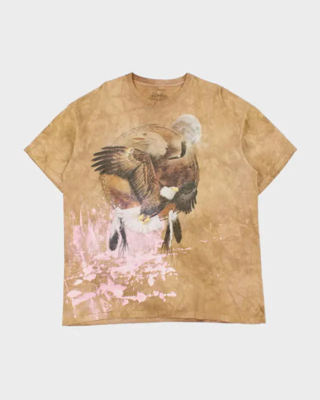 Vintage Y2K 00s The Mountain Heavyweight Made In USA Tie-Dye Eagle Crewneck T-Shirt - XL made by The Mountain