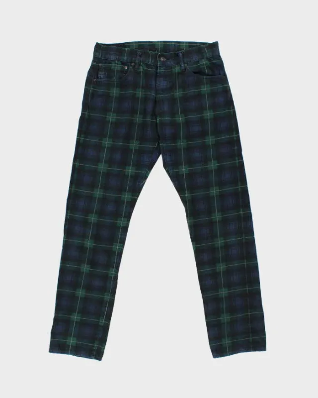 Vintage Polo Ralph Lauren Mid-Rise Tartan Black Watch Sullivan Slim Fit Denim Jeans - W32 L32 made by Ralph Lauren