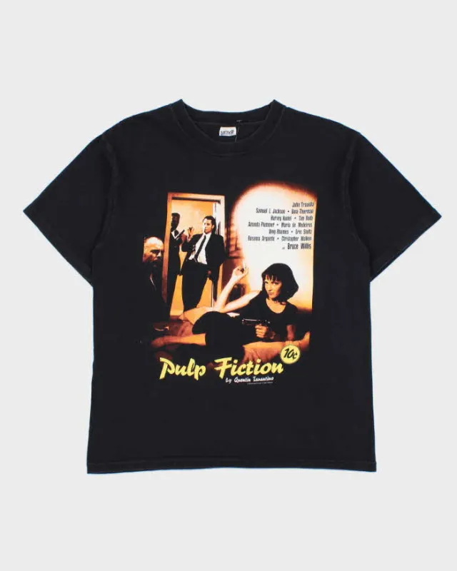Vintage '08 Y2K Miramax Film Pulp Fiction Tarantino Heavyweight Anvil Crewneck T-Shirt - M made by Rokit