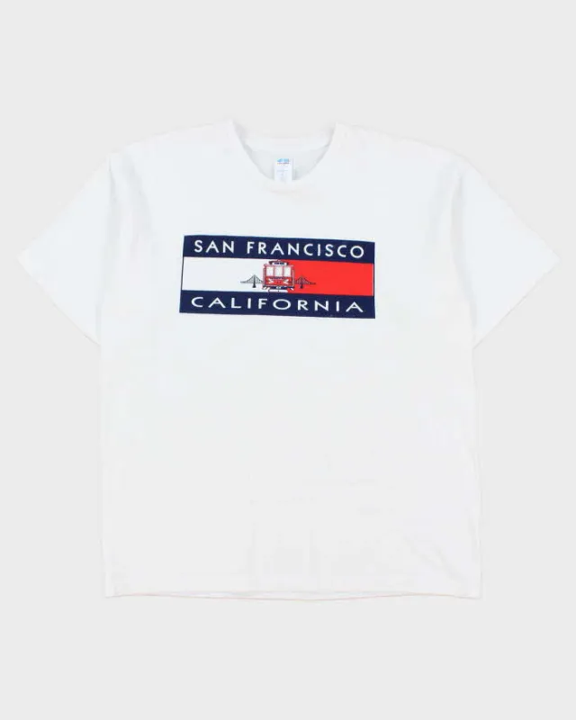 Vintage 00s San Francisco California Heavyweight Made In USA Crewneck T-Shirt - L made by Rokit
