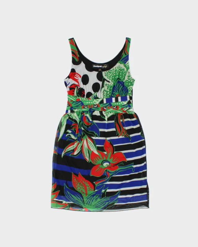 Vintage 2000s Desigual By Christian Lacroix Abstract Mesh Dress - L made by Rokit