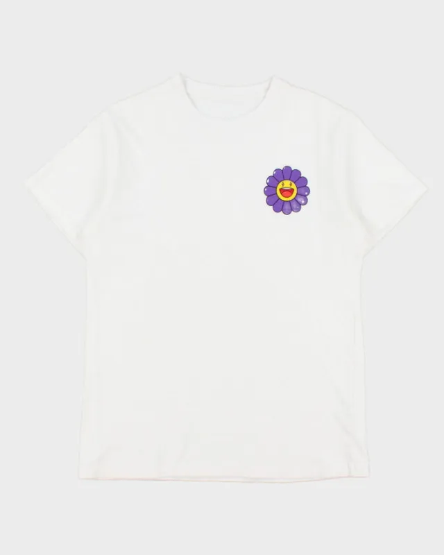J Balvin x Takashi Murakami Heavyweight Made In USA Marado Flower Crewneck T-Shirt - L made by Rokit