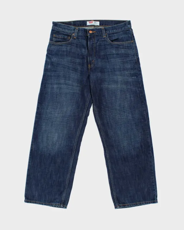 Vintage '04 Y2K Levi's '569 Loose Straight' Mid-Rise Indigo Denim Relaxed Fit Jeans - W36 L30 made by Levi's