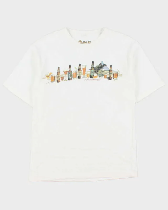 Vintage Y2K 00s Bad Days Heavyweight 'It's 5 O'Clock Somewhere' Crewneck T-Shirt - L made by Rokit