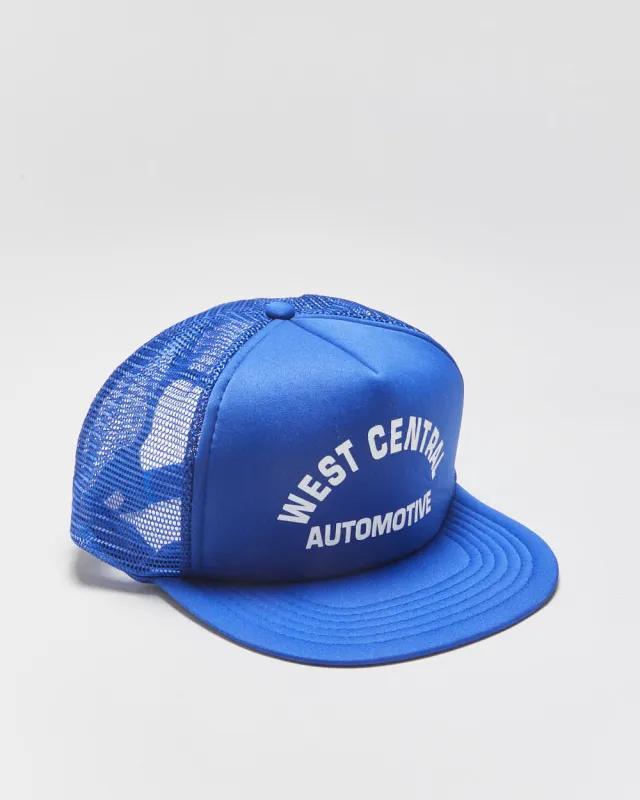Vintage 1980s West Central Automotive Flat Brim Comda Trucker Hat - OS made by Rokit