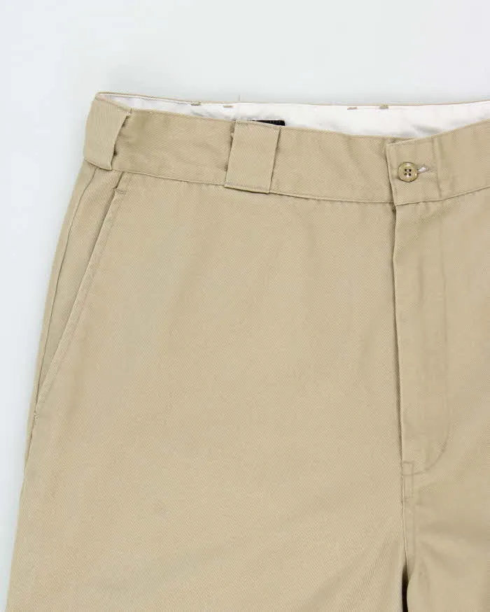 Vintage 1990s Vans Khaki Canvas High-Rise Relaxed Fit Wide Leg Baggy Skater Chinos - W34 L28 sold by Rokit product image thumbnail 3