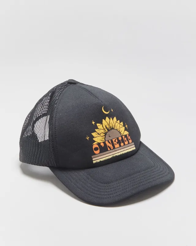 Vintage O'Neill Sunflower Moon Curved Brim Trucker Hat - OS made by Rokit