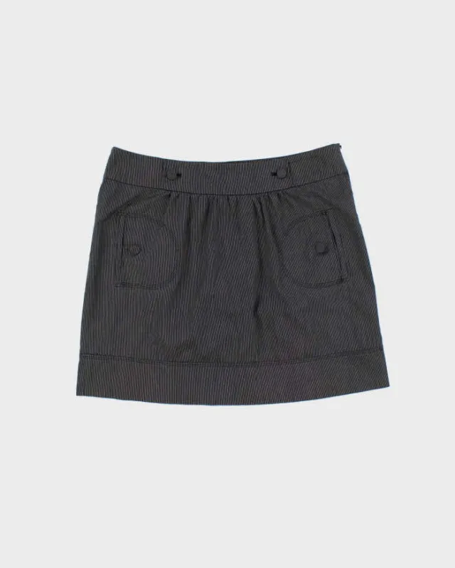 Vintage Y2k 2000s NAFNAF Pinstripe Mini Skirt - M made by Rokit