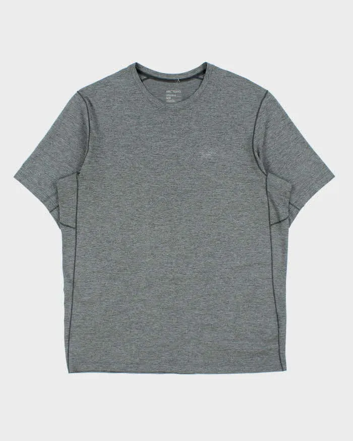 Arc'teryx Grey Marl 'Cormac SS' Crewneck 3M Bird Toque Technical T-Shirt - M sold by Rokit